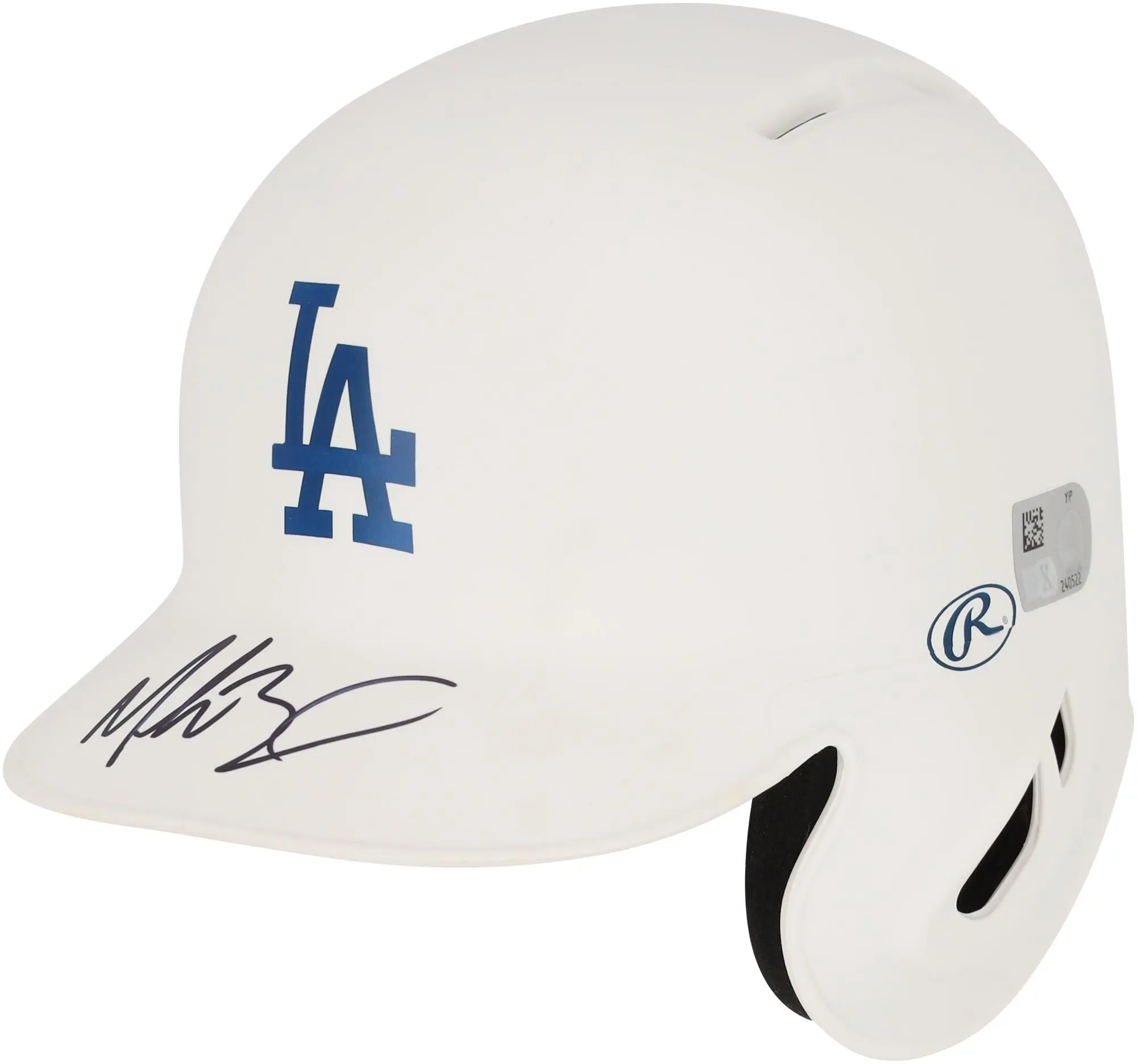 Mookie Betts Los Angeles Dodgers Autographed Rawlings White Matte Mini Batting Helmet - Fanatics Authentic Certified