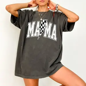 Giftifymama Lightning Bolt Graphic Women’s Nursing T-Shirt, Short Sleeve Maternity Top with Hidden Zipper, Fit Stretchy, Soft Cotton Gift for Mother's Day gift