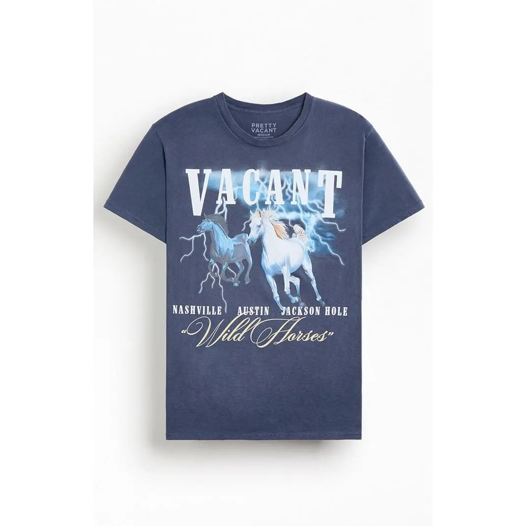 Pretty Vacant Men's Wild Horses Vintage T-Shirt - Multicolor