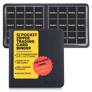 Sleeved Cards 12 Pocket Zipper Binder | 480 Side Loading Pockets Compatible with TCG MTG and Sports Cards