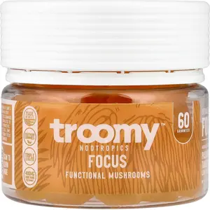 Lions Mane Focus Gummies for Brain and Memory Support Natural Tangerine and Passionfruit Flavor Vegetarian 60 Count