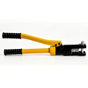 YQK Series Hydraulic Crimping Pliers with 180° Rotatable Head & Safety Click Protection, Manual Wire Crimper for DIN/AWG/JIS Copper Lugs, Ideal for Electricians, Contractors & DIYers