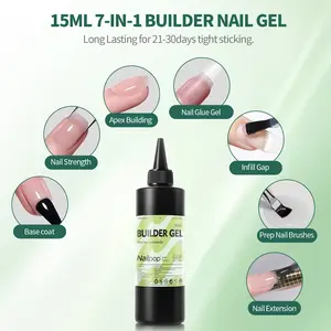 250ml Professional Builder Gel for Nail Extensions & Strengthening - Salon Quality, Smooth Application with Brush, Long-Lasting Manicure Cosmetic Nail Polish