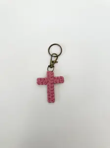 Macrame Cross Keychain - Blossom
