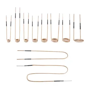 fathersdaygift VEVOR 10Pcs Magnetic Induction Heater Coil, Inductor Heat Accessories, Mini Heater Coil Kit with Flexibility and Long Lifespan, for Removing Rusty Bolts and Nuts, 8 Coils+ 1 U-Shaped+ 1 Free Forming
