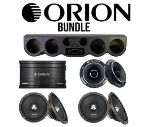 Orion Car Audio Bundle – 38" Roof Rack Sound Bar Pod w/ Chevy Logo + 2 Orion XTR652NEO 6.5" Midrange Bullet Speakers + Orion CTW2.0NEO 3.8" Tweeters + Orion CBA4500.4 - Cobalt 4 Channel Class A/B 4500 Watt MAX Amplifier