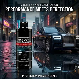 automotive nano-ceramic coating product utilizes advanced ceramic technology, offering dust-proof and water-repellent properties as well as long-lasting luster. Capacity: 300 milliliters.