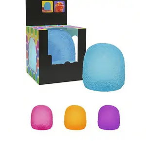 NeeDoh Gumdrop – Gumdrop-Shaped Sensory Toy with Groovy Squeeze, 4 Assorted Colors (One Random Color)