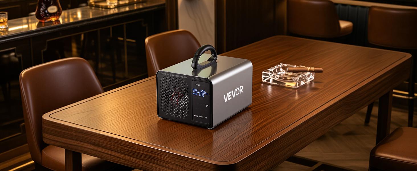 【summerfinds】VEVOR Commercial Ozone Generator (36000mg/h, 1000mg/h Option) - Ozone Ionizer with 15s Delayed Start, Area-Based Timer, LCD Touchscreen, Industrial Odor Removal for Home, Kitchens, Warehouses (Up to 3200 sq.ft) | Father's Day Gift, 1000 Mg/H
