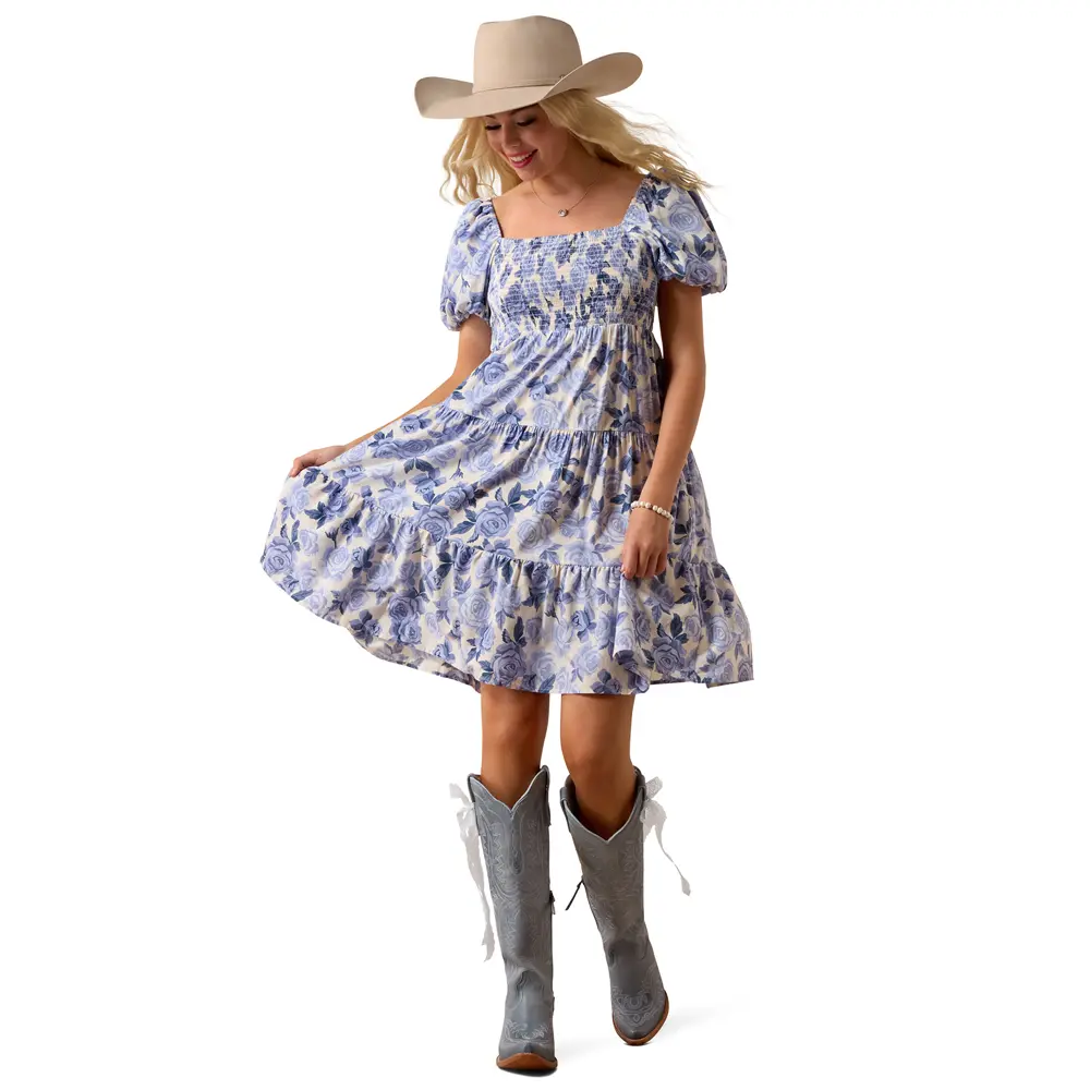 10073504 Ariat Women's Sweetie Dress - Roses Are Blue