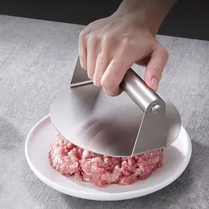 Burger Patty Press - Heavy Duty Manual Patty Press Tool with Heat Resistant Handle for BBQ, Restaurant and Home Cooking - Dishwasher Washable Patty Maker for Burgers, Small Burgers and Pancakes (Commercial Grade)