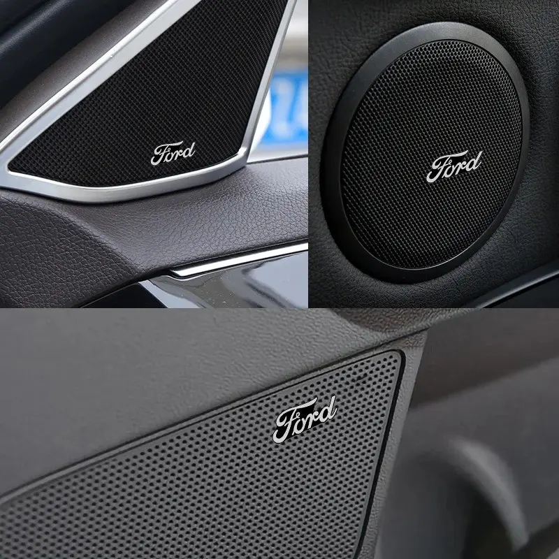Car 3D Metal Sticker Speaker Audio Trunk Fender Body Badge Decoration, Car Interior Decor, Car Decorations Interior, Fits Ford Ranger Focus Kuga Mustang Max Transit Mondeo Mk7, Car Stickers