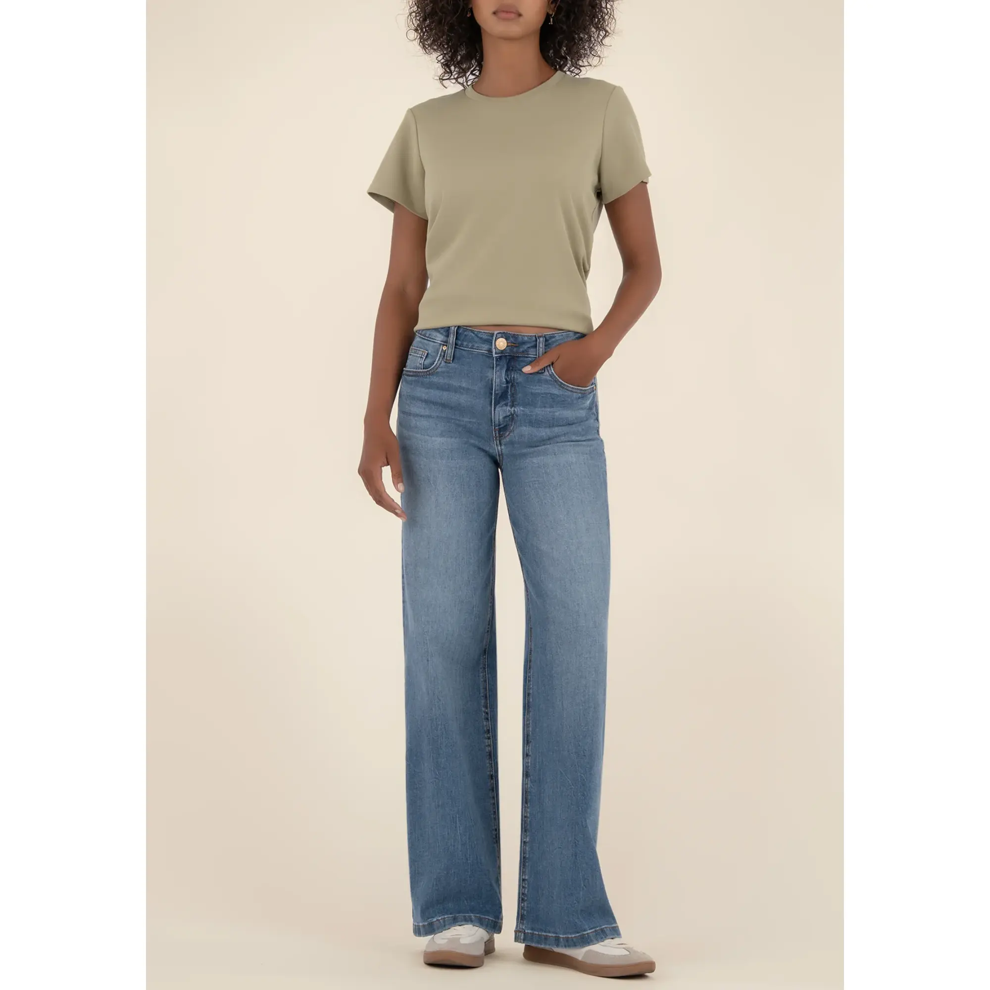 Kut From The Kloth Jean High Rise Wide Leg Jeans - Incandescent