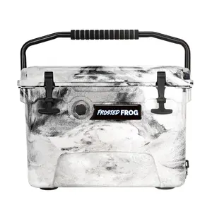 Frosted Frog 20 QT Camo Cooler - Camo Black, White & Grey Cooler, 20 Quart