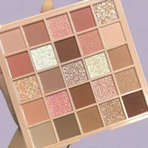 25 Color Eyeshadow Palette, Earth Tone High Pigmented Smooth Eye Makeup Powder for Daily Use & Party, Shimmering Eyeshadow Palette, Glitter Shimmer Eyeshadow, Holidays and Birthday for Girls Gift