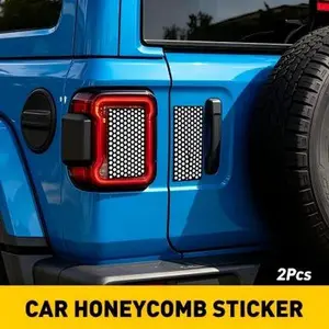 Your car needs this! Honeycomb tail light stickers that take 5 mins to apply Smooth Surface Set wrap protection