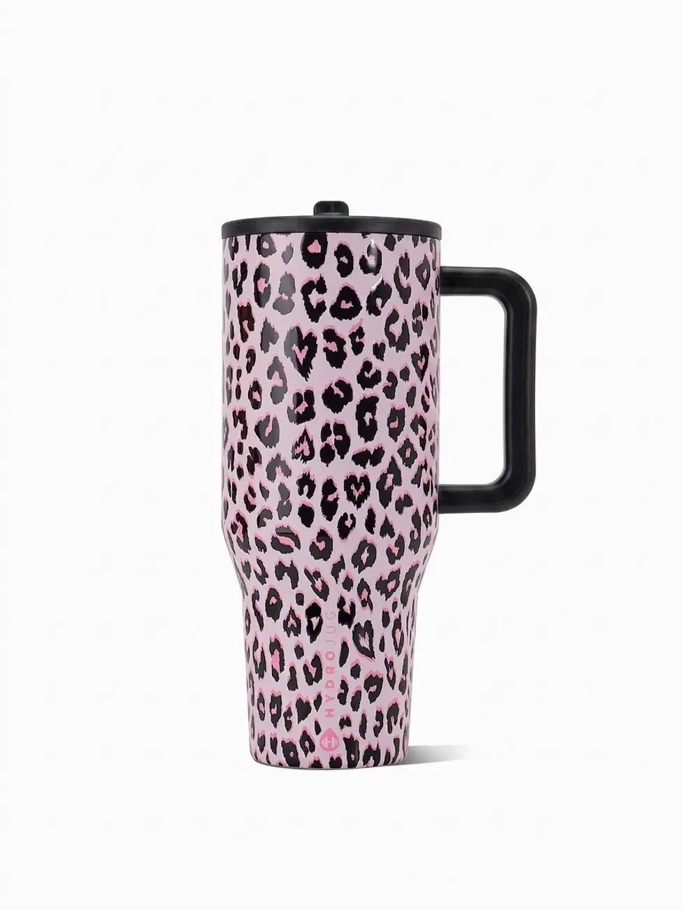 PINK x HydroJug 40oz Traveler Water Bottle Leopard Print Limited Edition, 40 Oz Traveler , Leak-Proof Insulated Tumbler with Flip Straw & Cup Holder Fit Flasks Lid Drinkware Leakproof Tumbler
