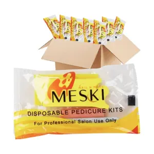 TP Plastic Disposable Pedicure Kit 4 Complete Nail Care Set with Pumice Pad Nail File Buffer & Toe Separator High-Quality Hygienic Pedicure Kit for Salons & Home Use - Manicure