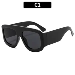 Women's Korean-style Large Square Sunglasses, Trendy & Versatile Fashion Shades, Stylish Streetwear New Arrival Sunglasses with UV Protection