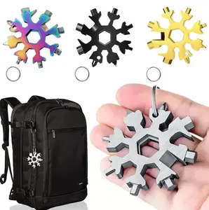 Viral 18-in-1 Snowflake Multi-tool Stainless Steel Portable Wrench | All-in-One Screwdriver & Bottle Opener | Must-Have Survival Gadge