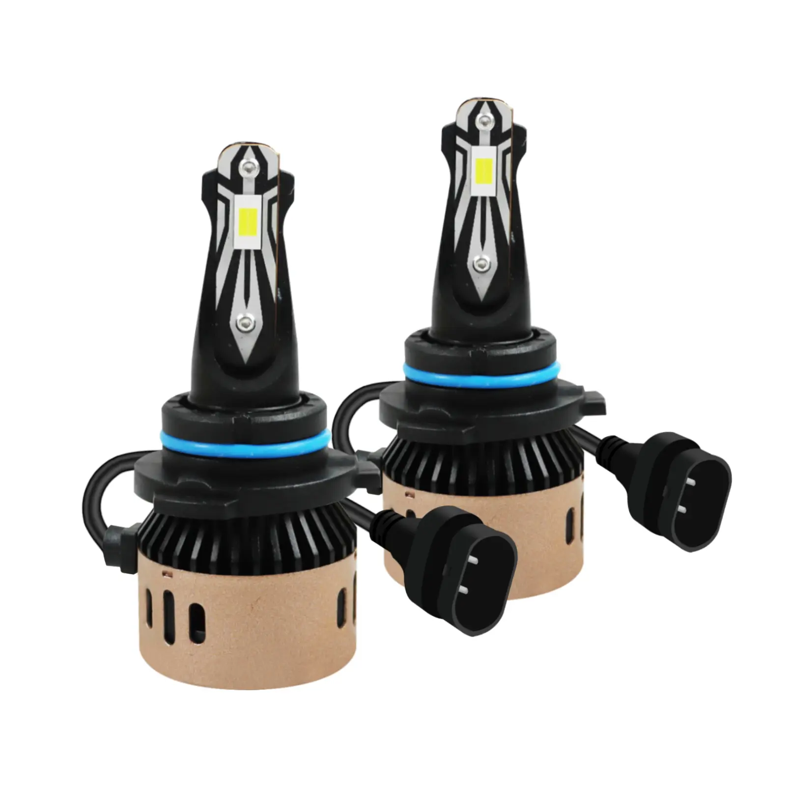 9006/HB4 Super Bright LED Headlight & Fog Light Bulbs (Pack of 2), 800% Brighter Halogen Replacement, 30000lm, 6000K Cool White, Compact Size, Aluminum Alloy, 50000 Hours Lifespan, Vehicle Illumination