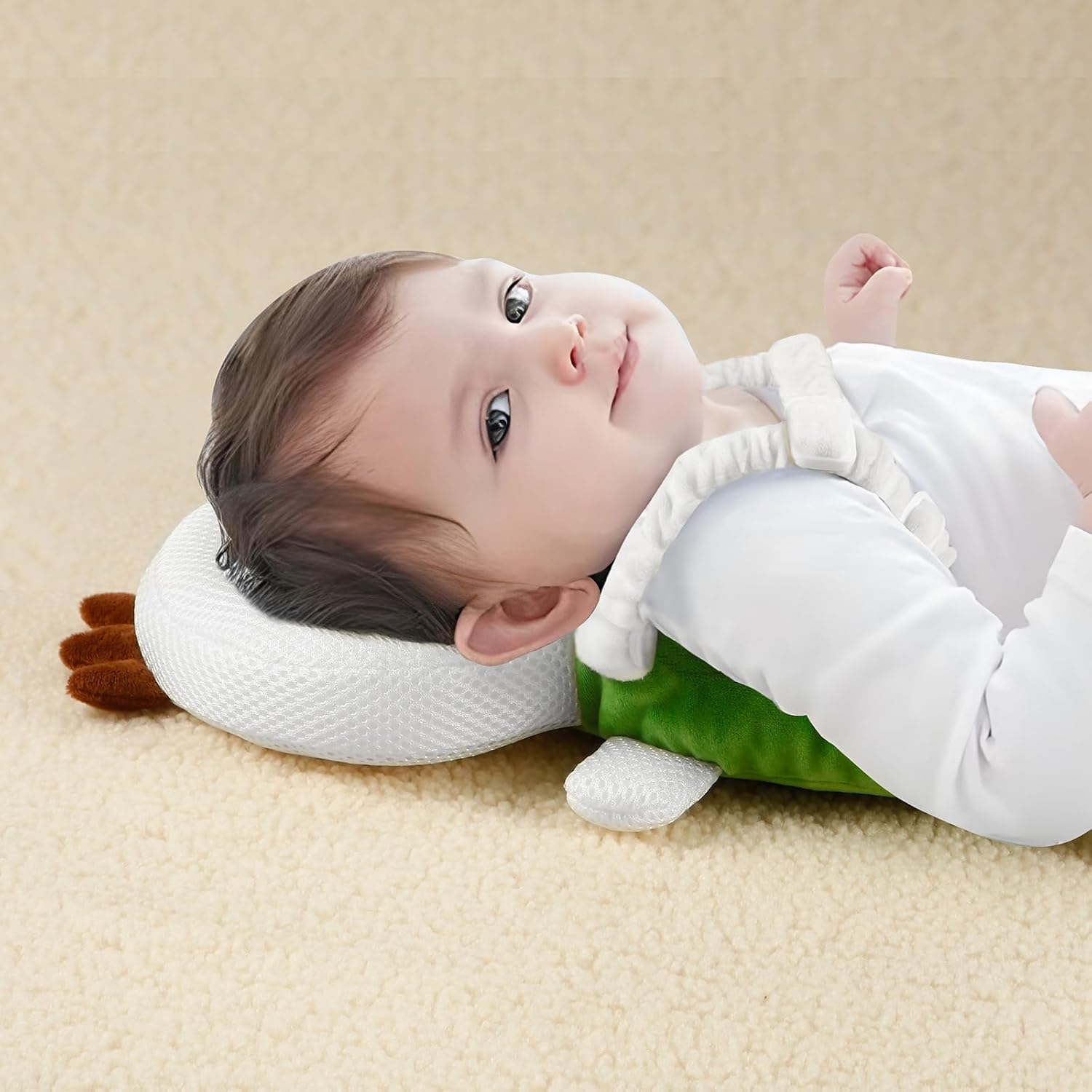 PandaEar Baby Head Protection Backpack Toddler Adjustable Walking Head Protector, Head Protection Backpack Wear Safety Pad for Falling Crawling and Walking (Green)