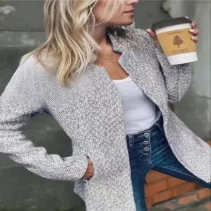 Women's Solid Color Pocket Long Sleeve Open Front Coat, Casual Fit Longline Outerwear for Fall & Winter, 2025 Jackets for Women, Ladies Fitted Clothes for Daily Wear, Everyday Clothes for Women, Tops, Womenswear, Workwear All-Seasons Cooling Balaclava  Sm