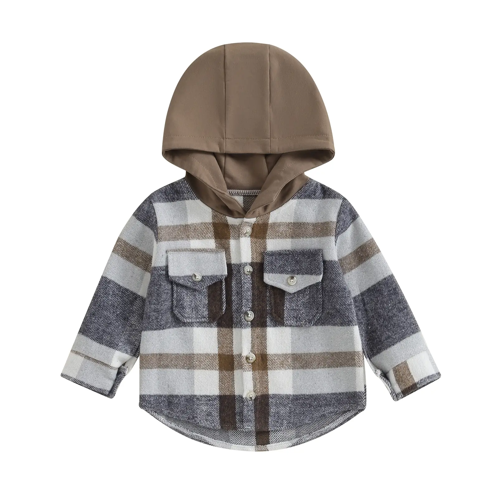 Little Kids Toddler Baby Boy Girl Button Down Cardigan Long Sleeve Plaid Flannel Sweater Coat Tops Spring Fall Clothes