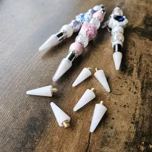 6pc Wax Pen Replacement Tips for Beaded Wax Art Pens - Complete Set of 6 Tips in Two Colors for Vibrant Art Projects