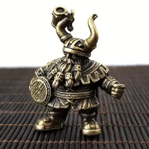 Creative Dwarf Warrior Incense Burner, Copper Metal Craft Incense Holder, Decorative Incense Tray, Unique Incense Stick Insert Plate, Fragrance, Aroma Decoration
