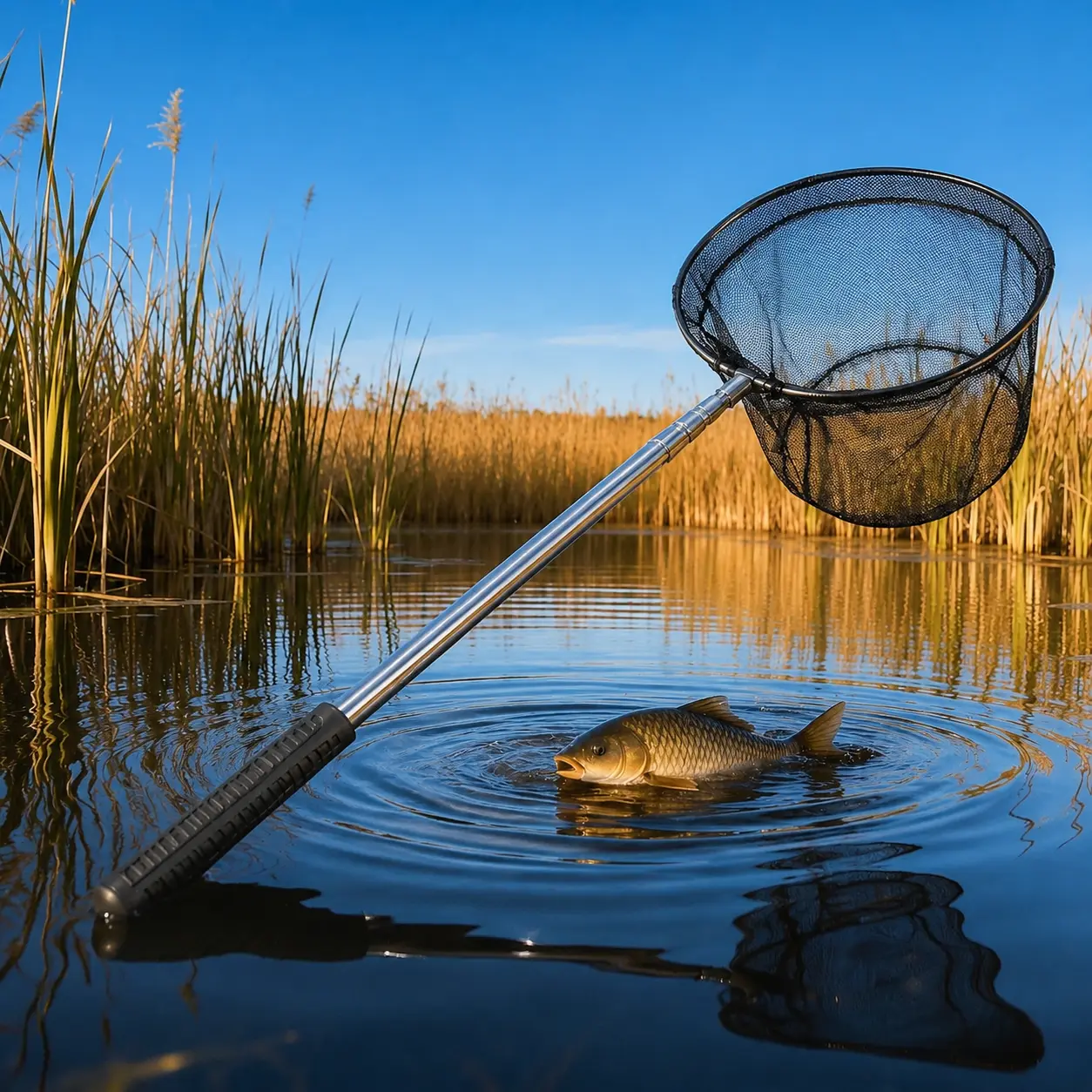 Stainless Steel Telescopic Poultry Net | Adjustable 16-59 Inches | Suitable for Chickens And Ducks | Outdoor Fishing And Poultry Catching Tool