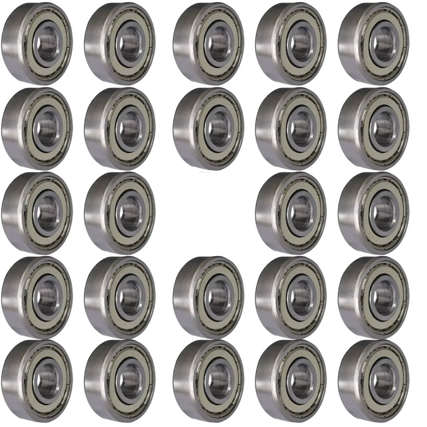 24 count 608-ZZ Ball Bearing - Double Metal Sealed Shielded Miniature Deep Groove Bearings for Furniture Wheel,Skateboards, Inline Skates, Scooters, Roller  Skates (8mm x 22mm x 7mm)