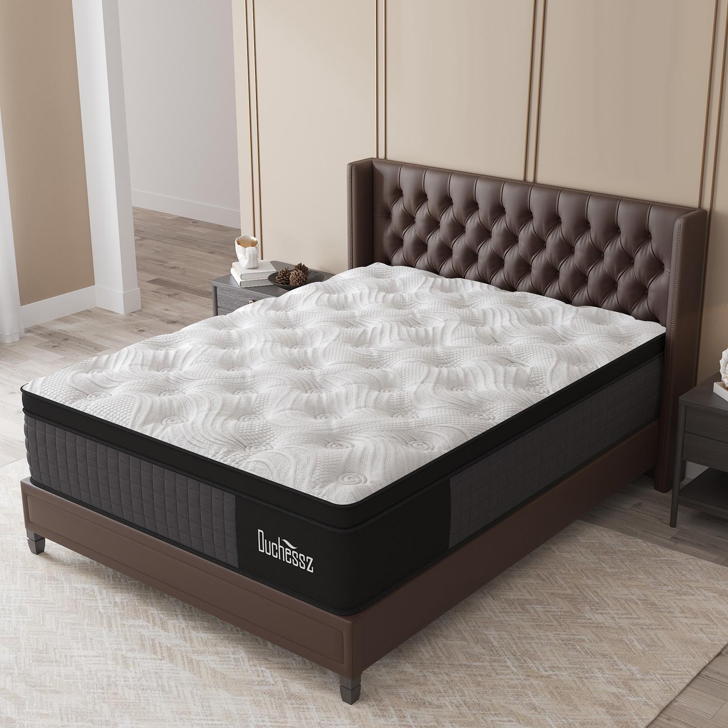Gel Memory Foam  Hybrid Pocket Spring Twin Full Queen King Bed  In A Box, Euro Top Medium Firm For Back & Lumbar Support, Individual Pocket Spring Bed For Motion Isolation & Fiberglass Free mattress  clearance