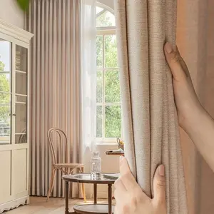 Solid Color Blackout Curtains, Home Decoration Curtain, Ultraviolet-Proof Dustproof Design, Ideal for Bedroom & Living Room, Korean Style Window Blinds