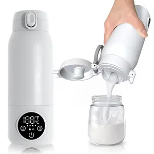 17oz Bottle Warmer with 2-Min Heating, Portable Bottle Warmer for Travel, Precise Temp Control (98°F-158°F) Milk Warmer, Bottle Warmer On-The-Go for Car, Outdoor