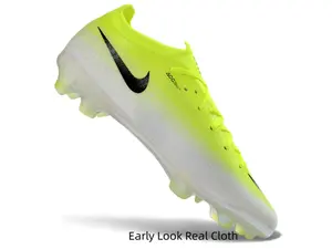 Eye-catching neon lime gradient soccer cleats, super lightweight for fast sprints on grass