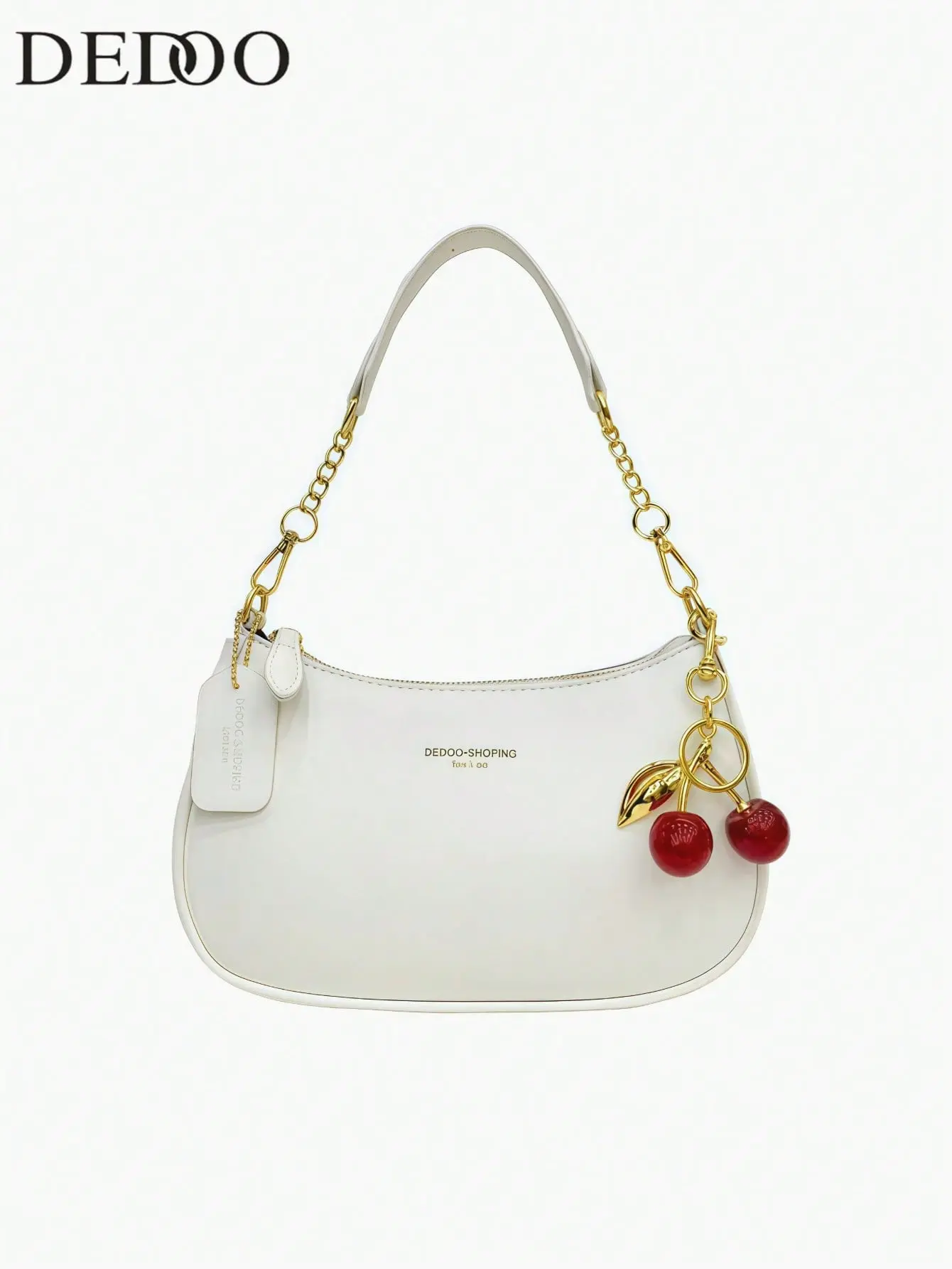 New Fashion Classic Versatile Letter Graphic Design Solid Color PU Leather Crescent Shoulder Underarm Bag, Y2K Crossbody Bag with Adjustable Strap,  Everyday Handbag, Suitable for Shopping, Party, Daily Use