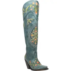 Dan Post Flower Child Turquoise Leather Boot