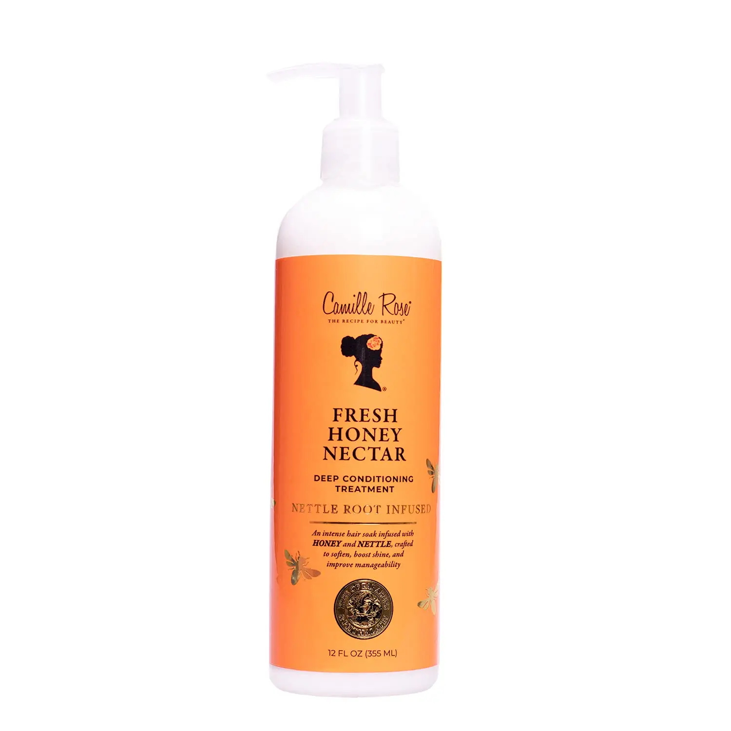 Camille Rose Fresh Honey Nectar Moisturizing Deep Conditioner - Lightweight Haircare, Hydration Boost, Natural Bouncy Curls Enhancer, Detangler, Frizz Control, Smooth Texture, Hair Growth Stimulator, Style Hold, Cruelty-Free, Hair Glow