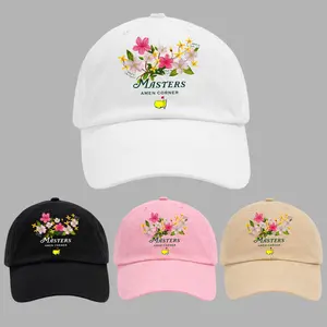 Masters Amen Corner Golf baseball cap, unisex, golf print, classic Augusta National style, breathable, adjustable, sun protection, suitable for outdoor travel, beach, vacation, high-quality cap
