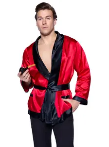 Men's Smoking Jacket Halloween Costume - Playboy Hugh Costume
