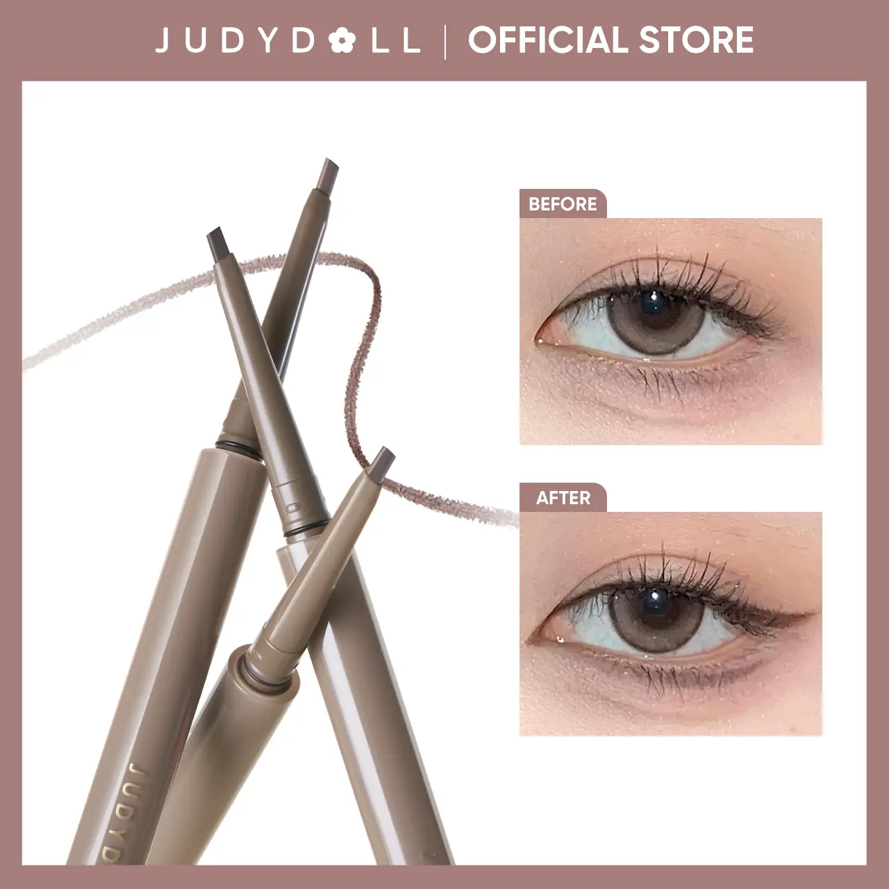 JUDYDOLL Precisely Depicted Slim Gel Eyeliner, Matte Long-Wearing Formula, Non-Clumping, Smooth Texture, For Outer And Inner Eyeliner, High-End Finish, Beginner-Friendly, Travel-Friendly, Party, Prom, Giftable, Refresh Look, Summerwins