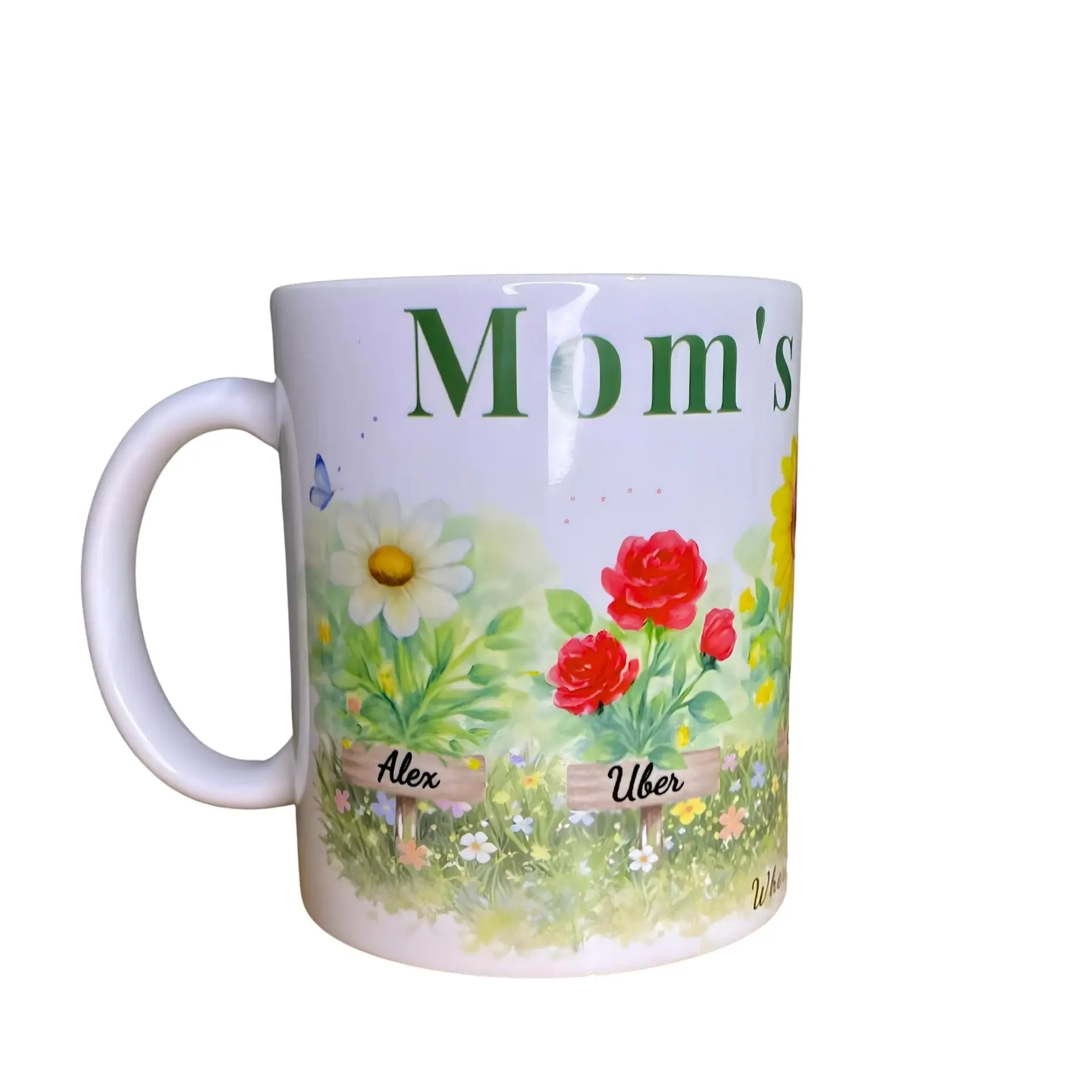 Personalized Mom's Garden Mug with Birth Flowers and Names – Custom Mother’s Day Gift Coffee Cup