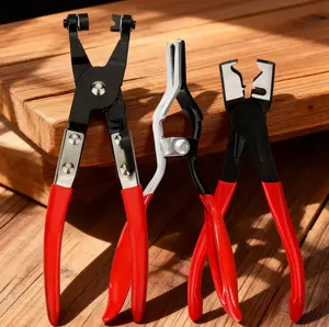 Automotive & Motorcycle Hose Clamp Tool Set Flat-Head Carbon Steel Fuel Line Removal Tool Set Auto Repair Tools Combination Pliers Removal Set Heavy-Duty