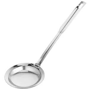 Stainless Steel Oil Skimmer Spoon, Extended Handle Fine Mesh Filter Design, Durable Easy Clean for Cooking Frying Foam Removal, Utensils, Kitchen Cooking Accessories, Kitchenware Stainless Steel