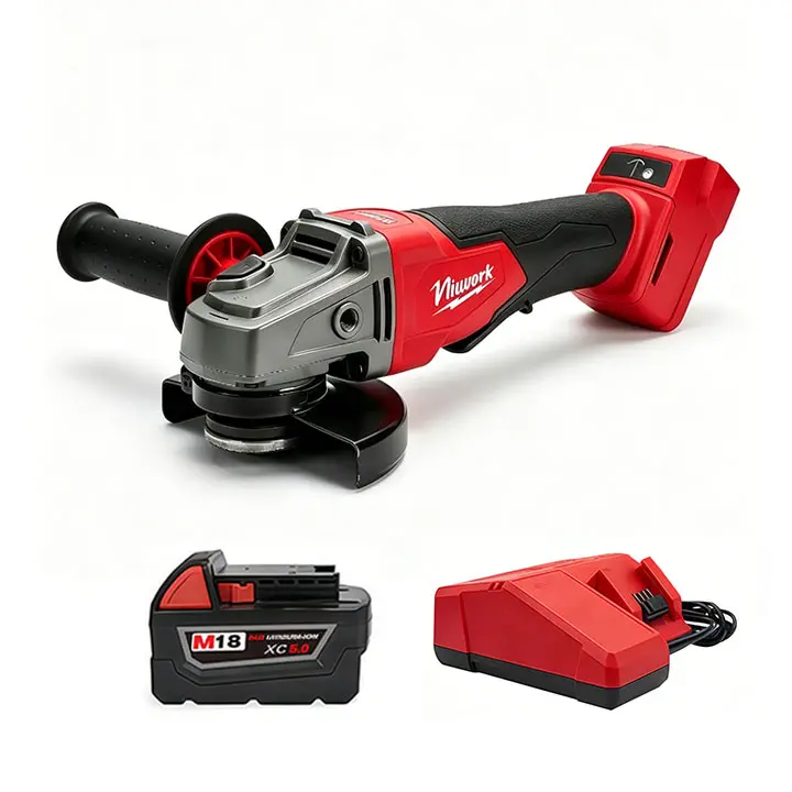 NiuWork 4-1/2" Cordless Angle Grinder | M18 Battery Compatible | Brushless Motor | Rust-Resistant | Ideal for Metal/Concrete Cutting, Auto Repair, Construction & DIY Projects Heavy Duty