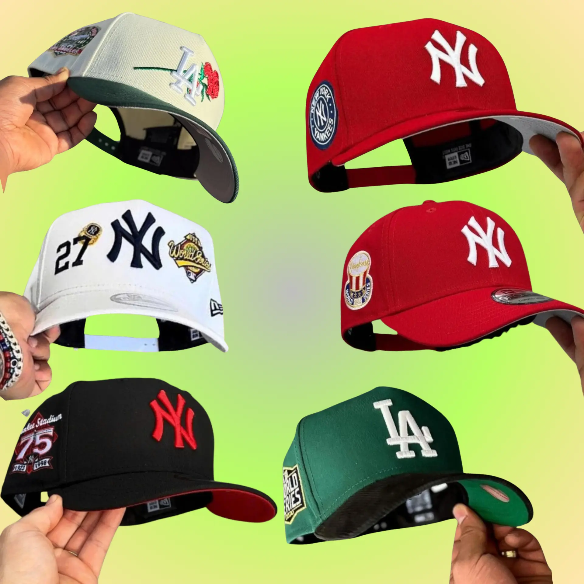 New Era MLB LA Dodgers NY Yankees Fitted Baseball Cap, Premium 9FORTY 59FIFTY Adjustable Snapback Hat for Men Women, Embroidered Sports Logo, Classic Urban Streetwear, Everyday Casual Fashion, USA TikTok Trending 2026 Edition