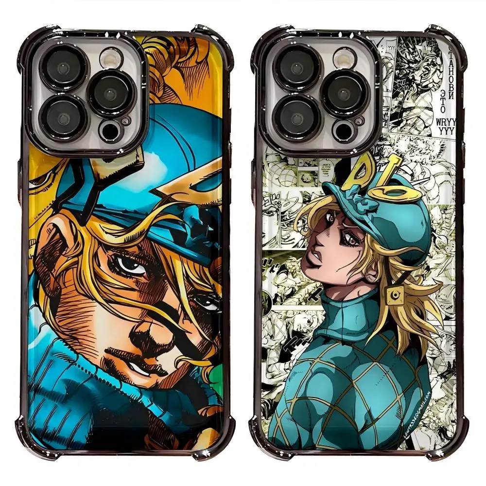 JOJO Anime D-Diego Brando Phone Cases For iPhone 17 16 15 14 13 12 11 Promax Pro Air Plus Transparent Black Cool Shockproof Unique Artistic Cover Casing Protection Best Gifts For Valentine Christmas Birthday Halloween
