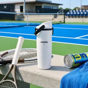 Owala 32oz premium insulated water bottle, white stainless steel design