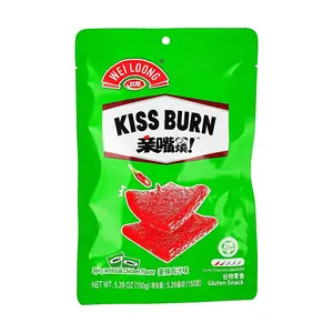 Weilong Spicy Strips - "Kiss" Flavor (Mala Chicken Juice) - 150g - Nostalgic Childhood Snack, Authentic Chinese Street Food